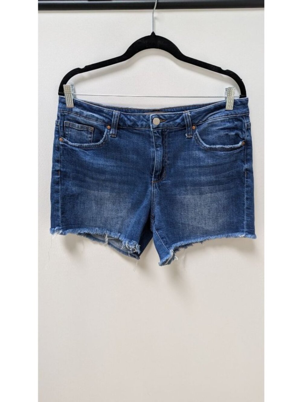 Joe's Medium Wash Raw Hem Denim Shorts